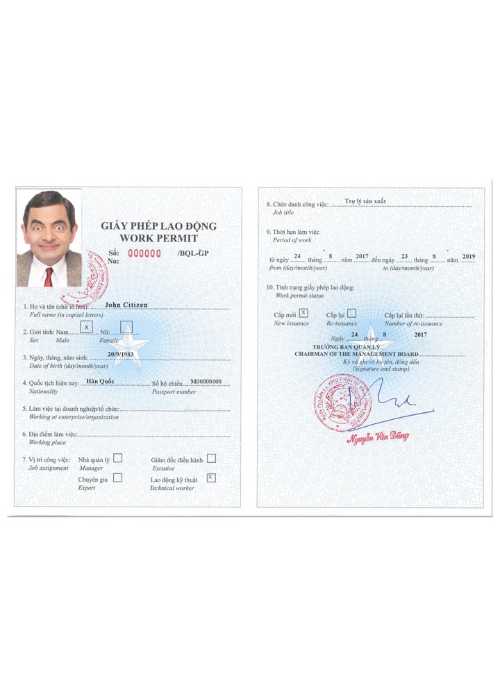 VIETNAM work permit version 2